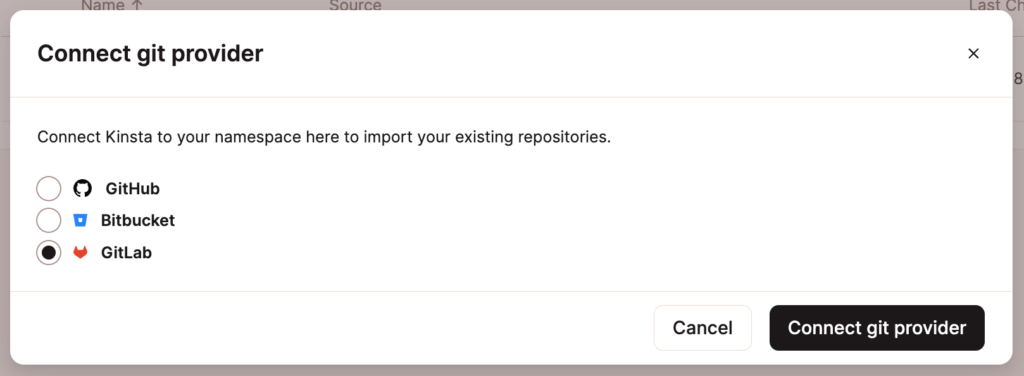 Connect Sevalla with your GitLab account.